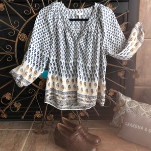 Joie Small 100% Silk Pheasant blouse